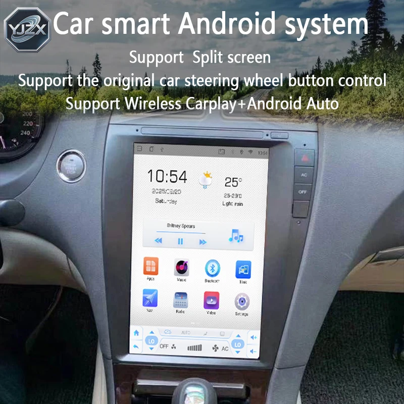 For Lexus ES240 ES250 ES300 ES330 ES350 ES 240 350 GPS Navigation Video Player Tesla Style Screen Android 14 Car Radio Stereo