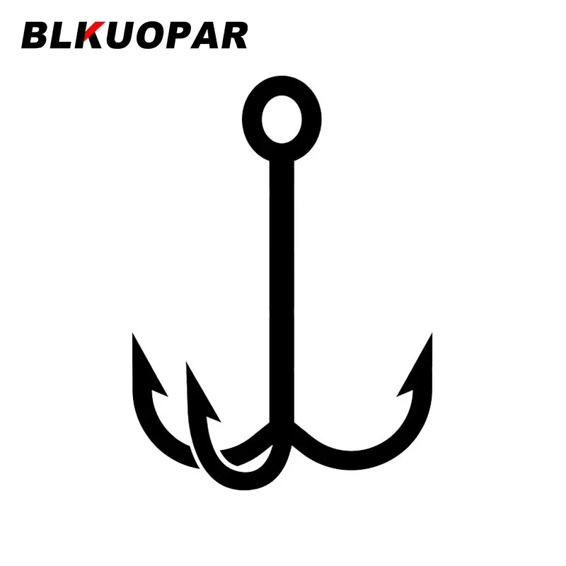

BLKUOPAR Hook Fishing Tool Silhouette Car Stickers Graphics Decal Waterproof Die Cut Trunk Motorcycle Bumper Laptop Car Lable