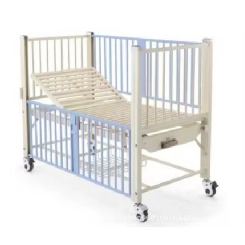 Hospital Crib Metal Babies Clinic Medical Bed Kids Children Pediatric Bed with Casters