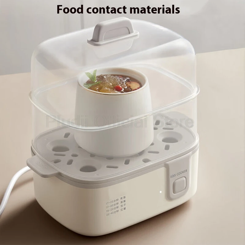 2 Layer 12  Capacity  Cooker Steamer 3D Steam Circulation PP Material Easy Operation Breakfast Kitchen Appliance