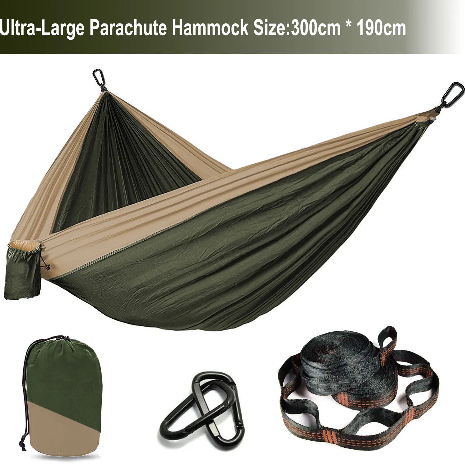 Ultra-light Camping hammocks for outdoor garden swings  hammocks with 210T nylon parachute with adjustable loops hammocks straps