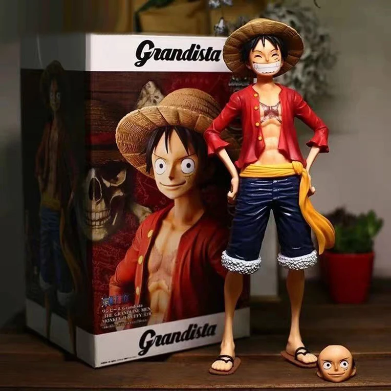 Figura de acción de One Piece, figura de Luffy de PVC de 1 piezas, 27cm, mono D Luffy, modelo clásico Smiley, juguete para decoración de la vida