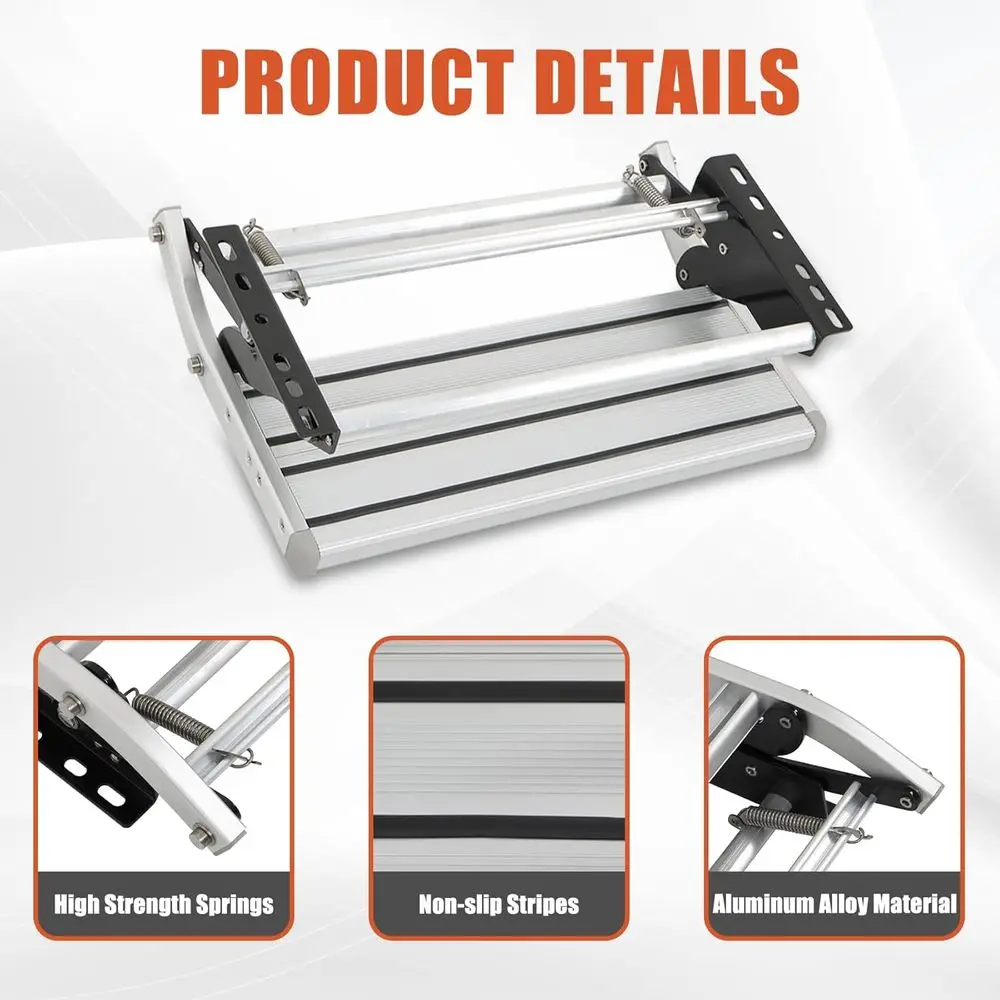 دليل RV خطوة سلم واحد خطوة تلسكوبي للطي RV دخول درج استبدال ل RV شاحنة تخييم متنقل السفر مقطورة #4