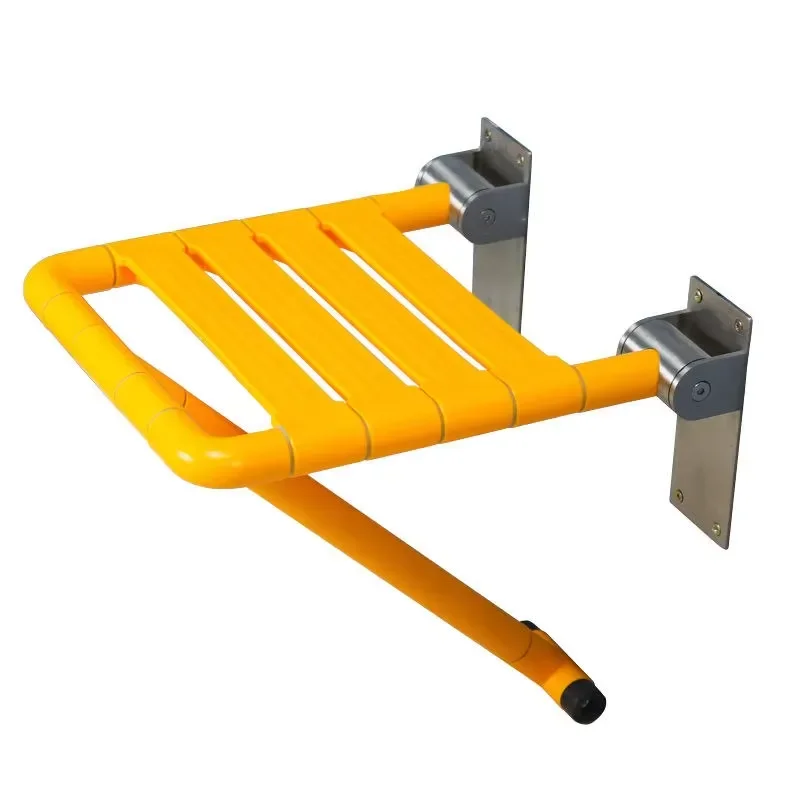 Foldable Shower Chair ABS Plastic Non Slip Bath Seat for Elderly Disabled Safety Folding Stool Bathroom Aid Wall Mounted