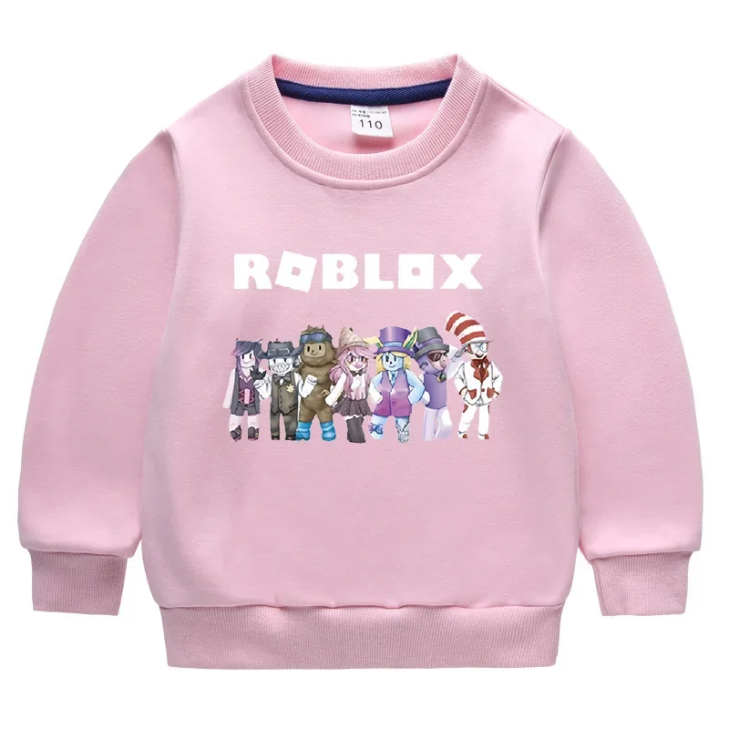 

The Best Gift for Roblox's Two-dimensional Autumn and Winter Children's Sweater Foreign Style New Plus Velvet Thickened Warm Top