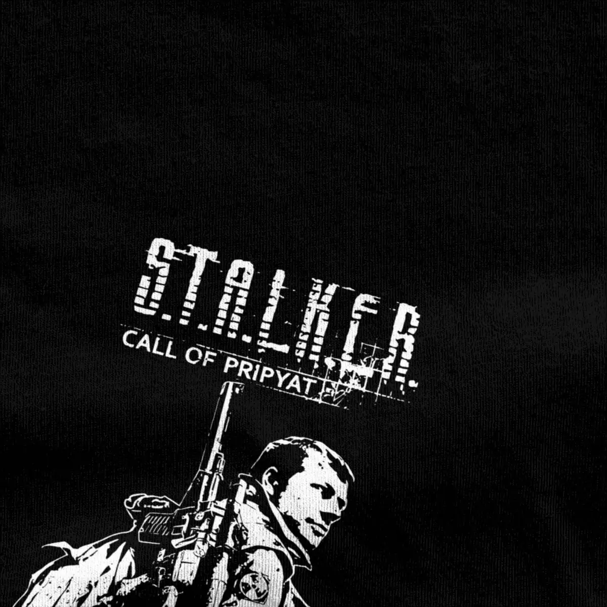 Stalker COP تي شيرت أبيض للرجال من القطن قمصان Harajuku Crewneck قصيرة الأكمام #4