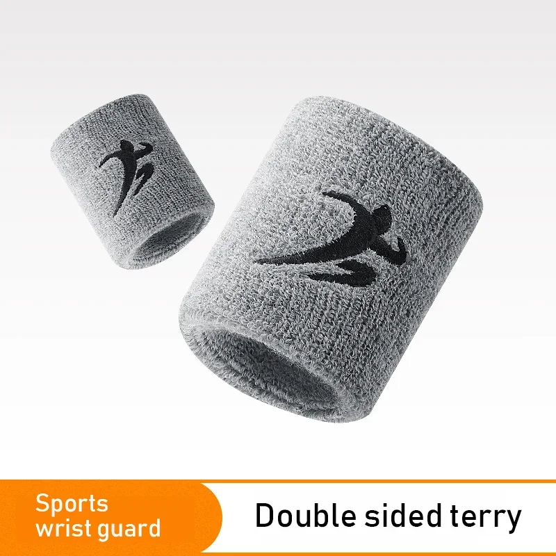 1PCS Colorful Unisex Sport Sweatband Wristband Cotton Wrist Protector Running Badminton Basketball Brace Terry Cloth Sweat Band