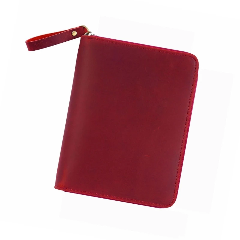 Capa couro para notebook l74b, com espaço para caneta, para caderno campo 3.5x5.5 polegadas, bloco notas couro à