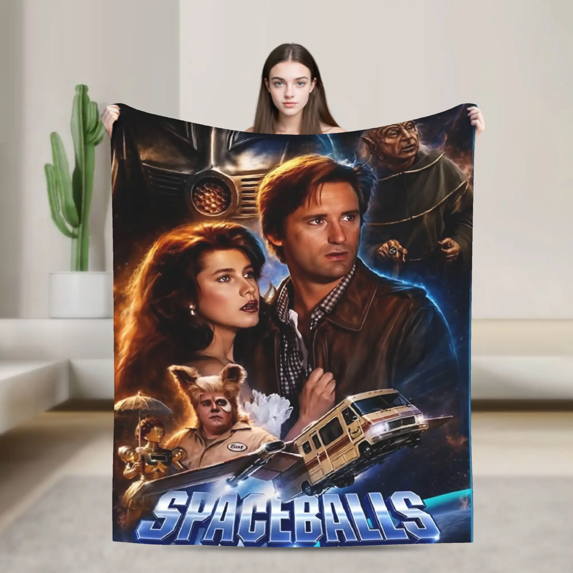 Super Soft Spaceballs Movie Throw Blanket Premium Fleece Flannel Lightweight  Bed Blanket Super Cozy Blankets All Season Use