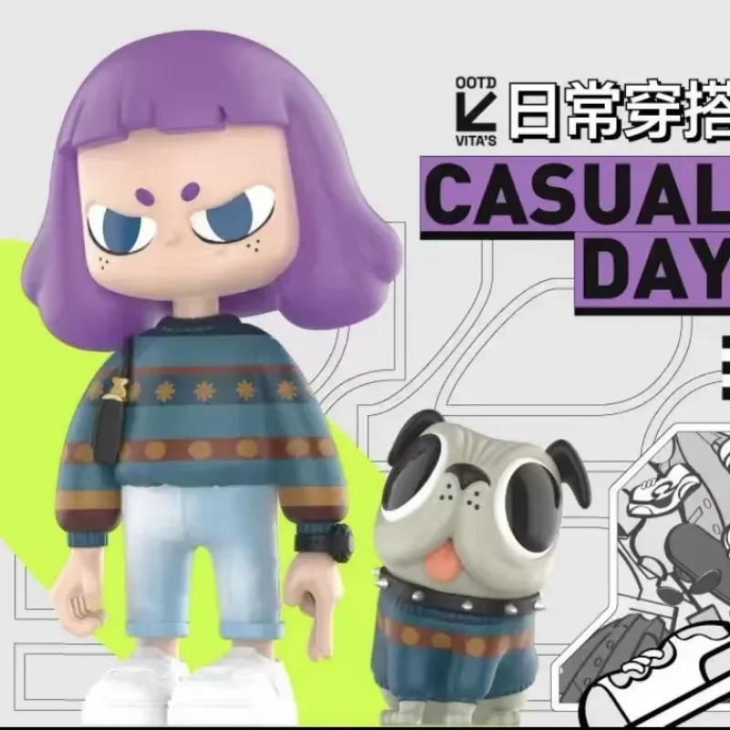 

POP MART Vita's OOTD Series Blind Box Toys Mystery Box Mistery Caixa Фигурка Surpresa Симпатичная модель на день рождения