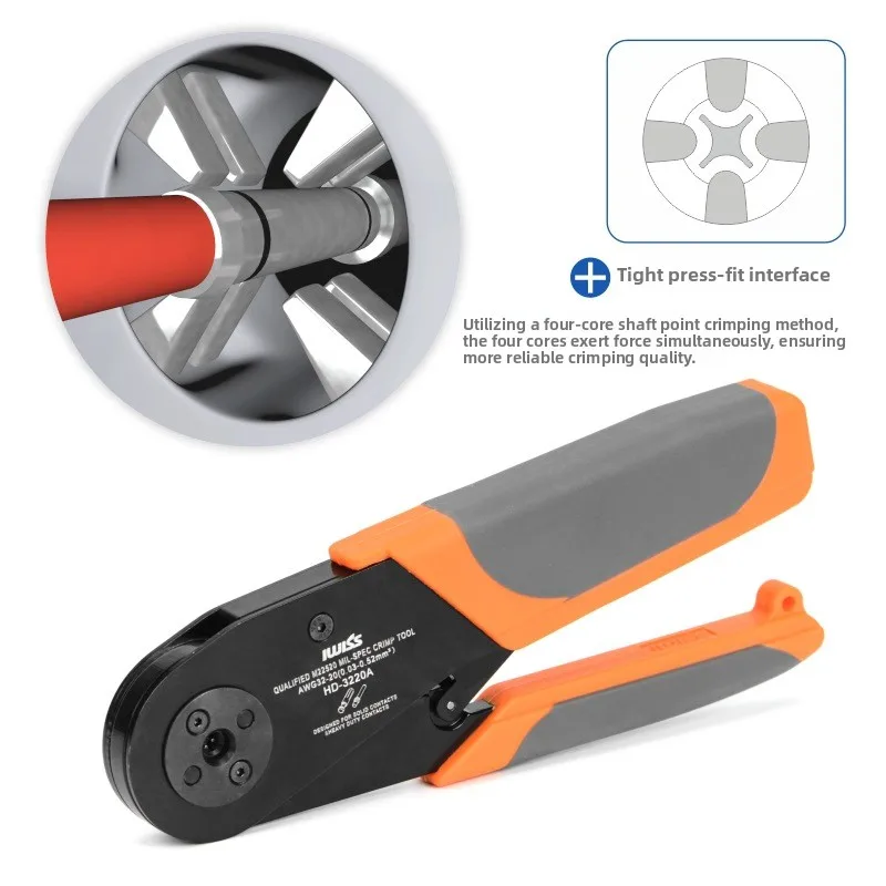 Aviation Pin Crimping Plier, Cold Press Terminal Aviation Plug Connector, Wire Crimp Hand