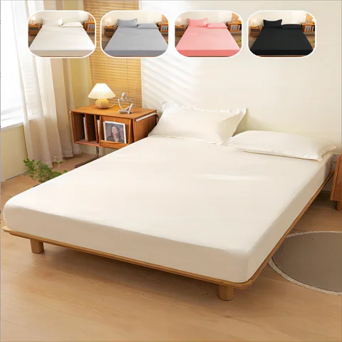 침실용 단색 매트리스, 방진, 오염 방지, 폴리에스테르 소재, 가볍고 통기성, 사계절, 1PC