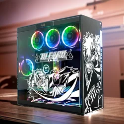 Kurosaki Ichigo Anime Vinyl Stickers,Cartoon Graffiti Decor Decals for Atx Computer Chassis,Hollow Out Sticker