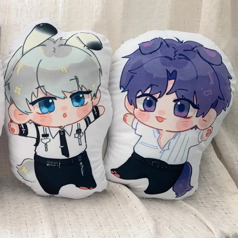 Game Anime Love and Deepspace Cos Xavier Rafayel Zayne Uniseks 45CM Bantal Cetak Kartun Mewah Hadiah Bantal Tidur Siang