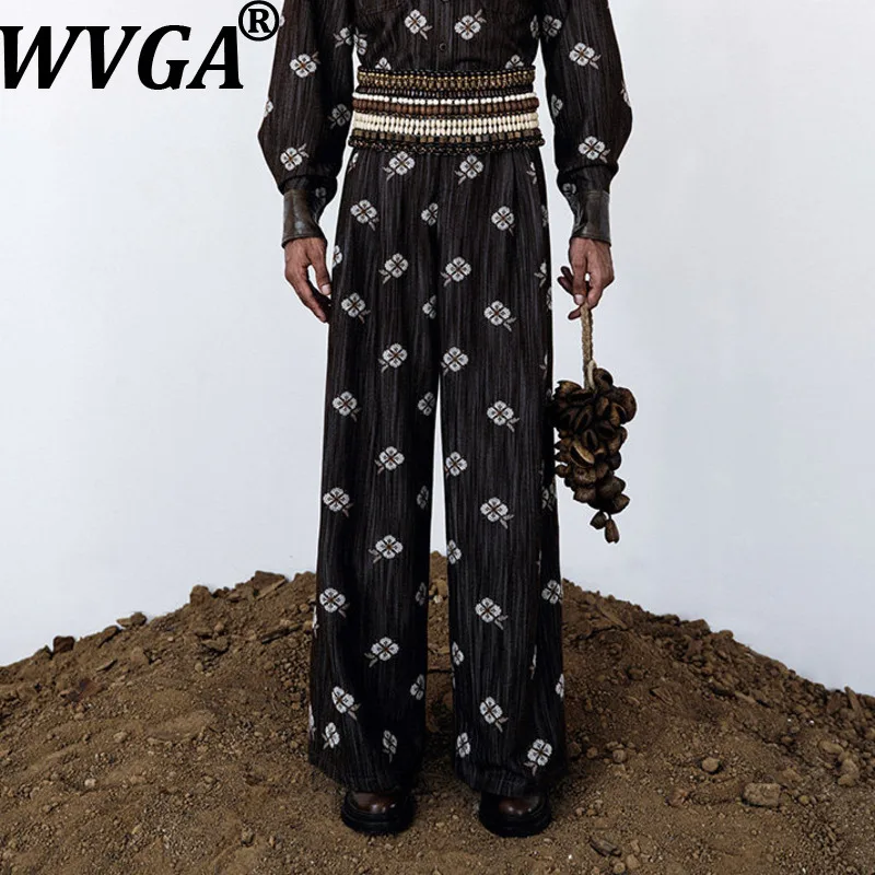 

WVGA Spring Autumn New Men Tide Embroidery Trendy Loose Straight Niche Chic Casual Fashionable Denim Pants Streetwear Ins W18623