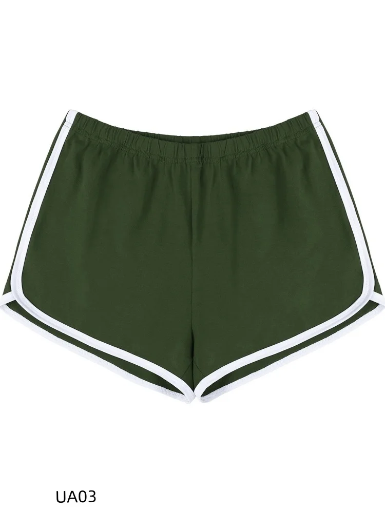 Summer Women's Pure Cotton Gym Sports Shorts Wraped and Loosening Waist Drawstring Running Jogging Shorts