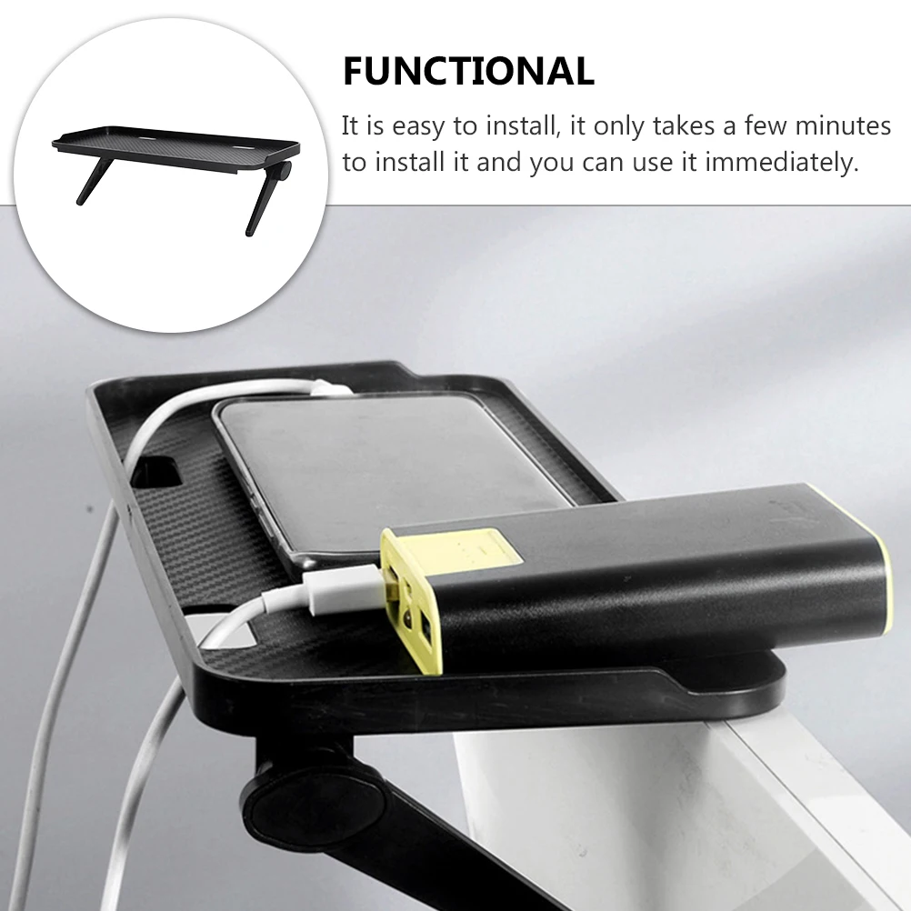 

Wall Mount Storage Rack Punch Free Black ABS Stylish Shelf STB Router Holder Monitor Stand ganize Space Large