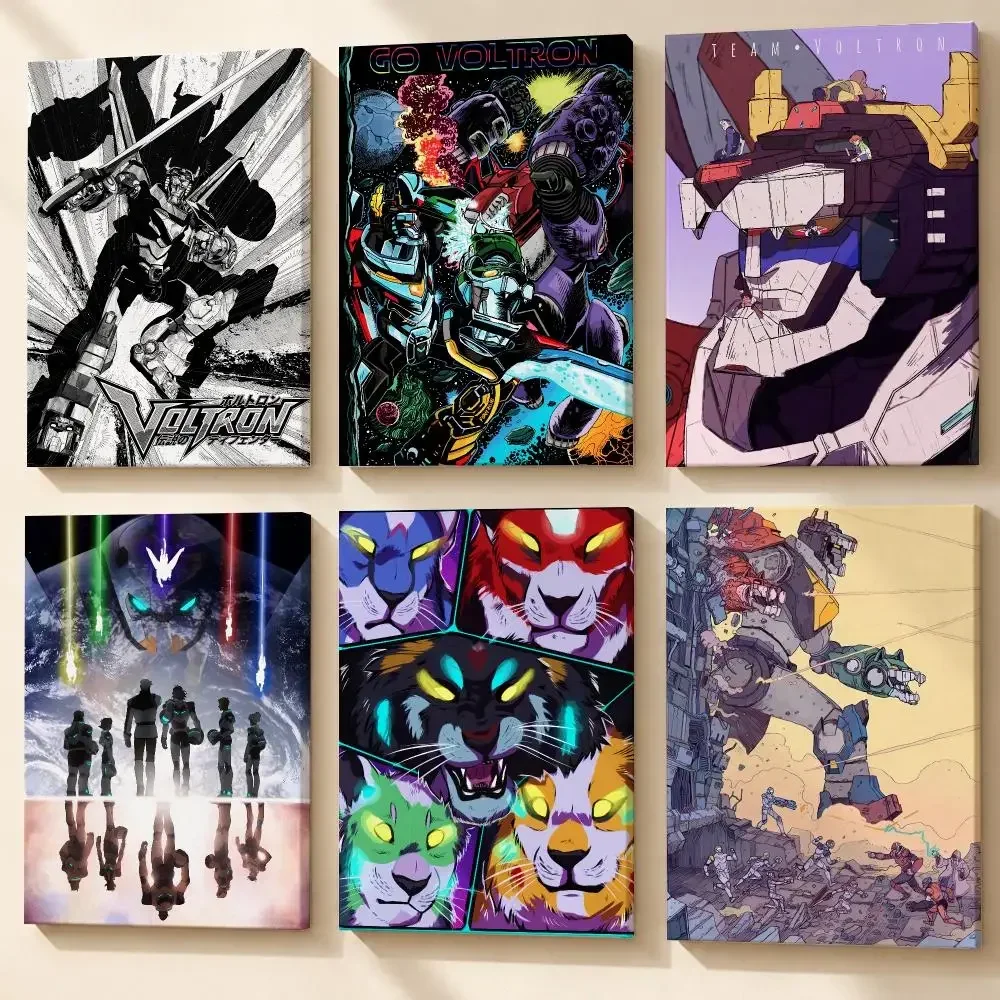 V-Voltron Legendary Defender Framed Wall Painting Canvas Poster Wooden Stretcher Frame Inner Frame Kit for Wall Art Painting