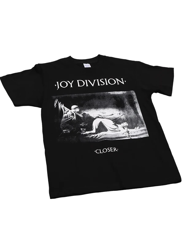 Joy Division Vintage Rock Band Short Sleeve T-Shirt Small Collar American Style Casual Loose Fit Youth Summer Cotton Tee