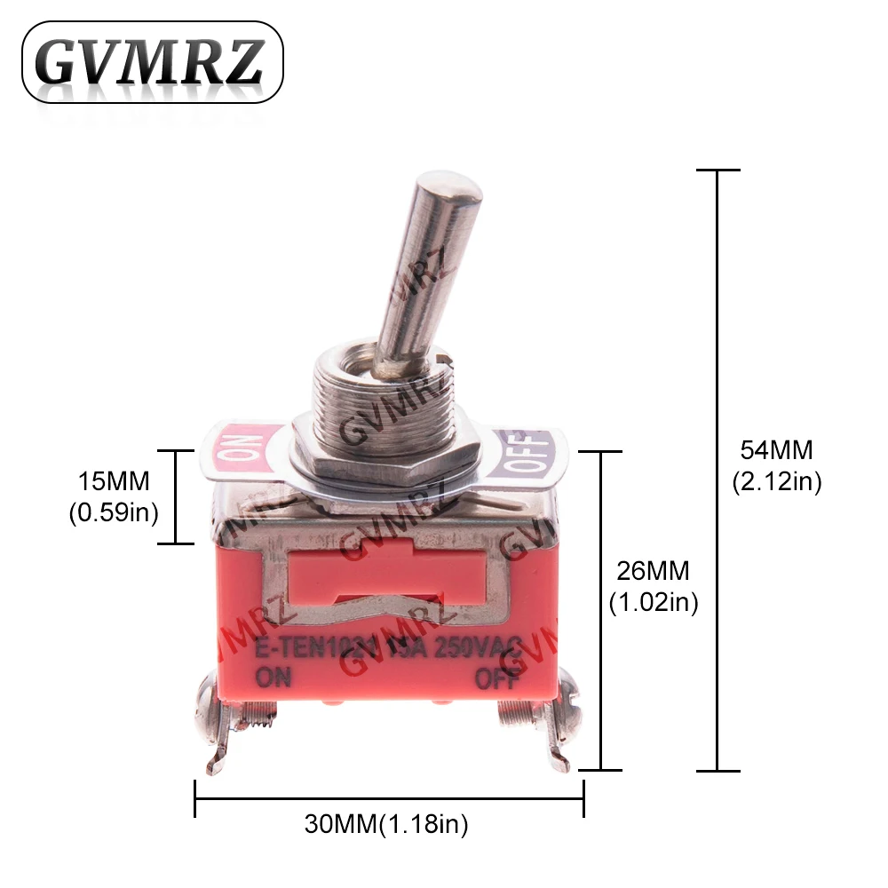 1piece E-ten1322 E-ten1321 E-ten1221 E-ten1122 E-ten1121 E-ten1021 15a/250v Switch Miniature Toggle Switches 1322 1321 1221
