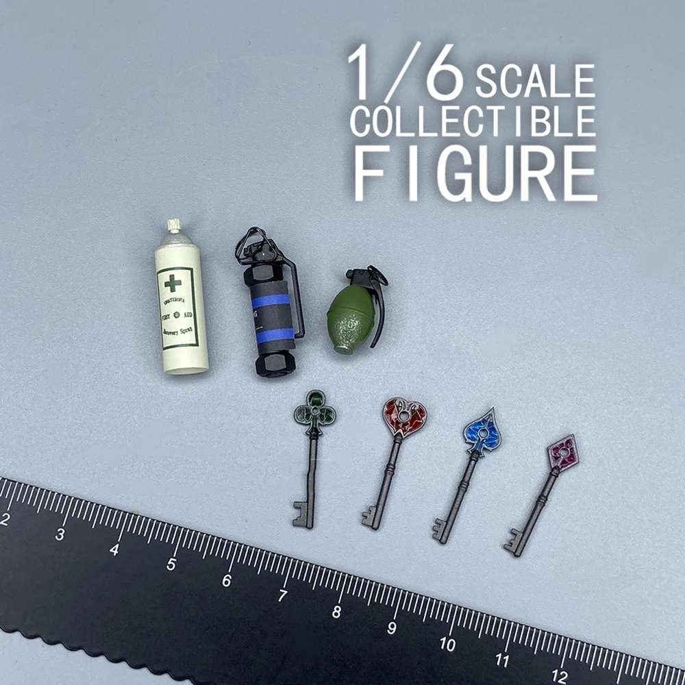 

1/6 DAMTOYS DMS030 Residents Of The Evil 2 Lyon Game Elements Key Treasure Grenade Flash Accessories For Scene Component