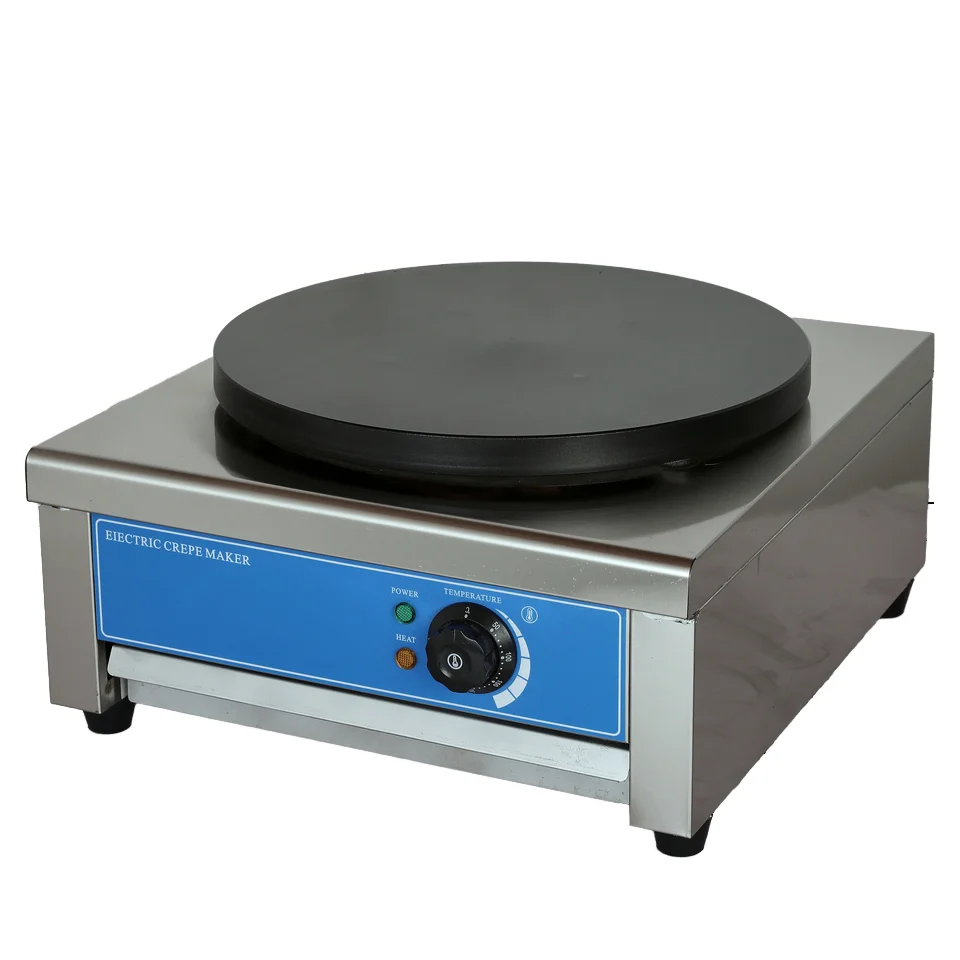 Hot Sale Professional Commercial Electric Crepe Maker Single Plate Pancake Crepe Machine High Productivity 220V Food Application