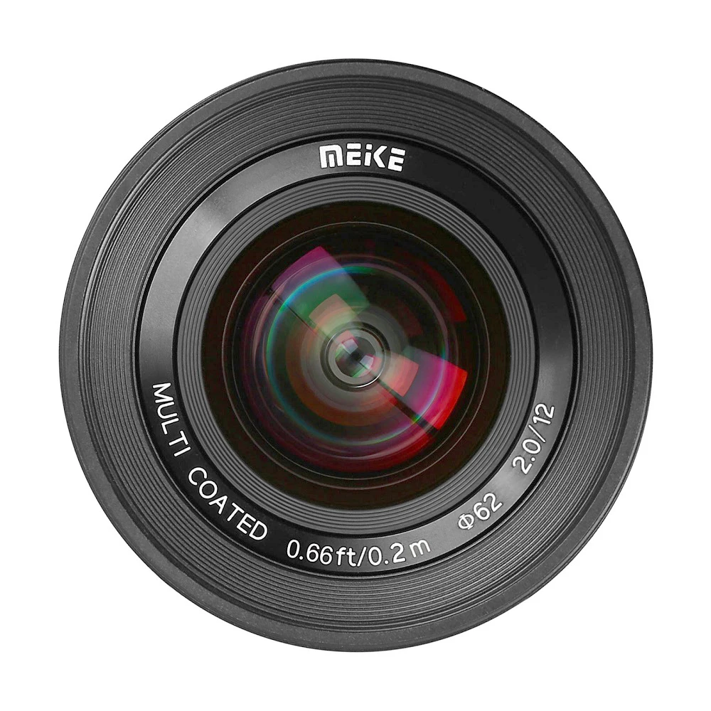 Meike 12mm f2.0 Ultra Wide Angle Manual Fixed Lens for Panasonic Olympus M4/3 Mount G7 GH5 GH6 OM-D E-M5 E-M1 OMD-EM10 E-PL1 GH4