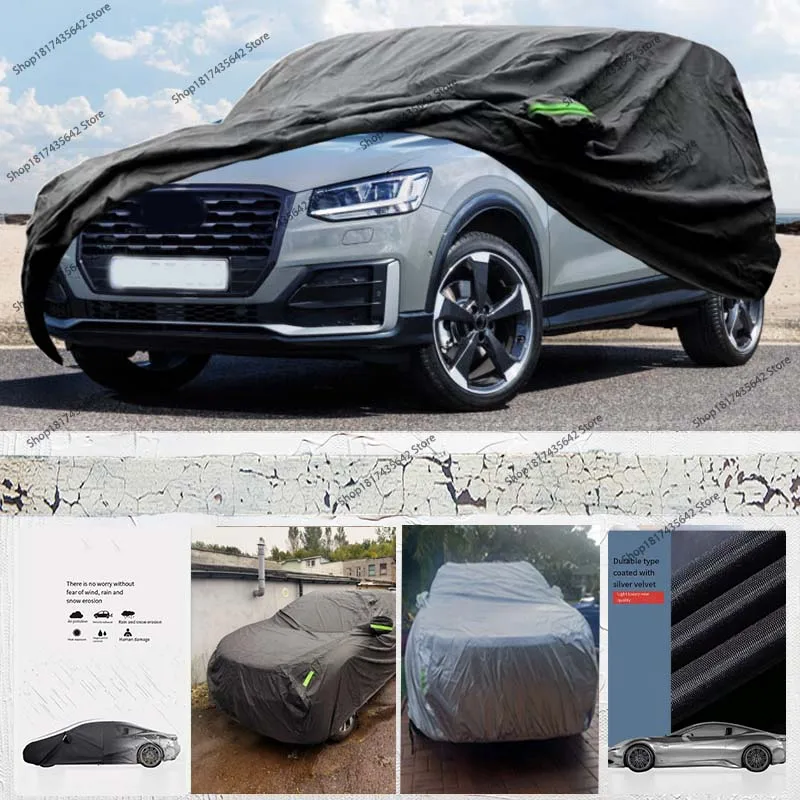 

Outdoor Full Car Cover for Audi Q2 2009-2024 Outdoor All Weather Windproof Sunshade Dustproof Protection