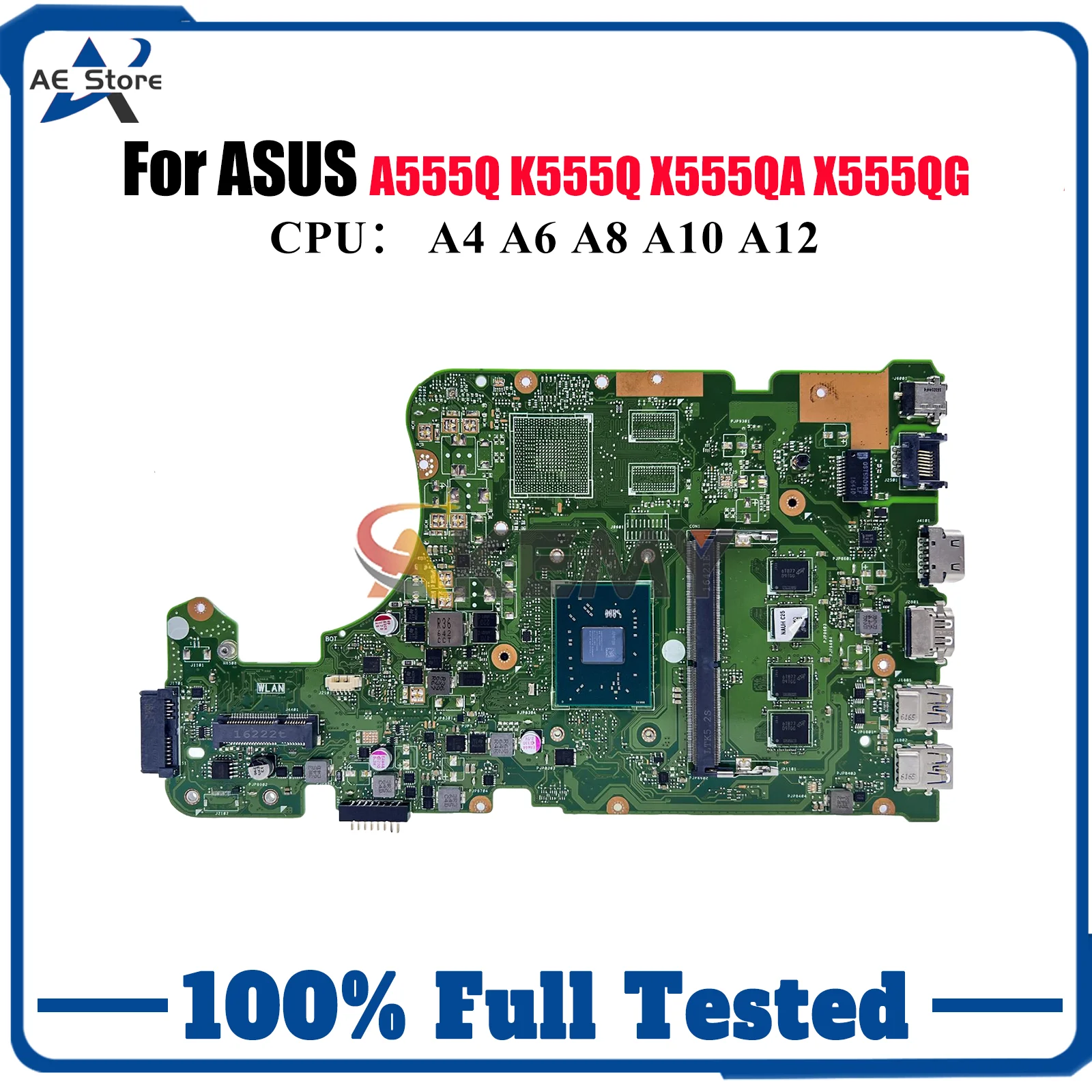 

Материнская плата для ноутбука X555QA для ASUS VivoBook K555Q A555Q X555QA X555Q X555QG с процессором A4 A6 A8 A10 A12, быстрая доставка