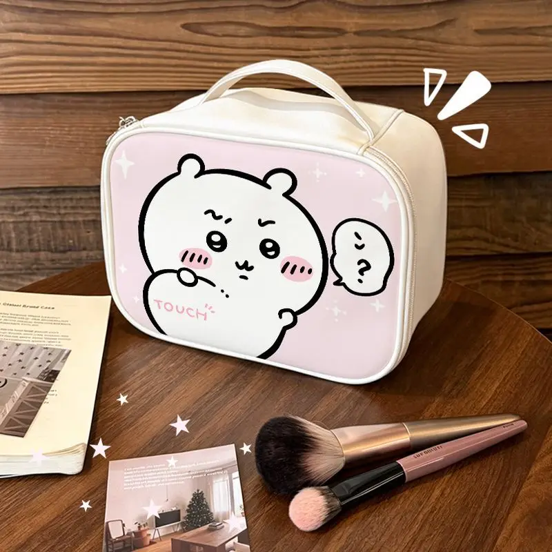 New Girl Portable Kawaii Cartoon Foldable Student Cosmetic Bag Cute Wash Up Supplies Storage Bag Makeup Brush Travel Storage Bag