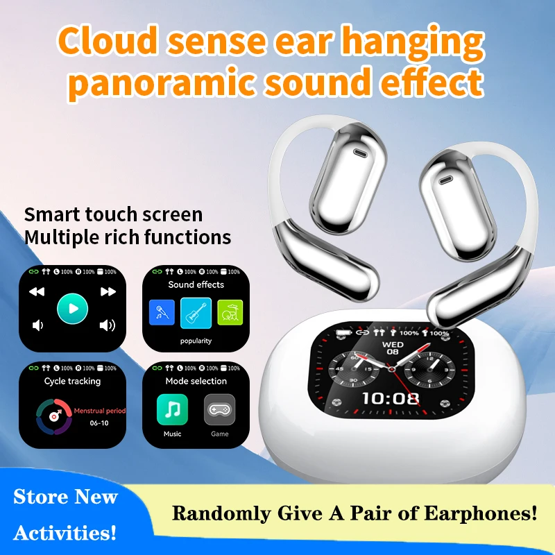 Wireless Bluetooth Headphones AI Translation Earbuds Intelligent Touch Screen Headset IPX6 Waterproof Sport Earphones for xiaomi