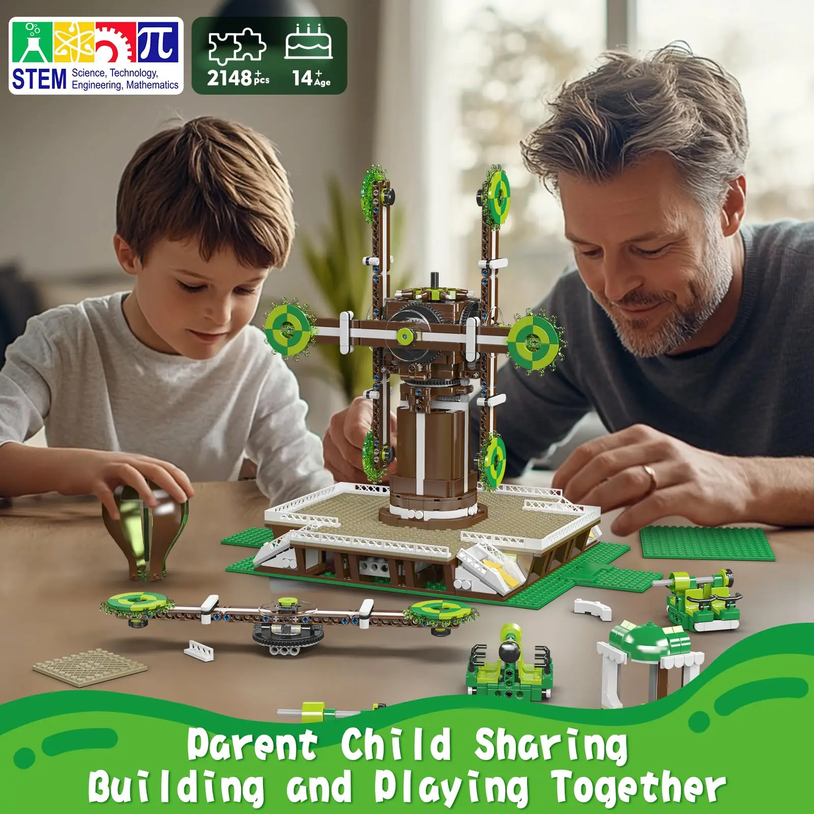 مولد كينج 11026 ألعاب الملاهي الفنية شجرة الطبيعة الآلية طاحونة بنة الطوب الاطفال هدية الكريسماس #5