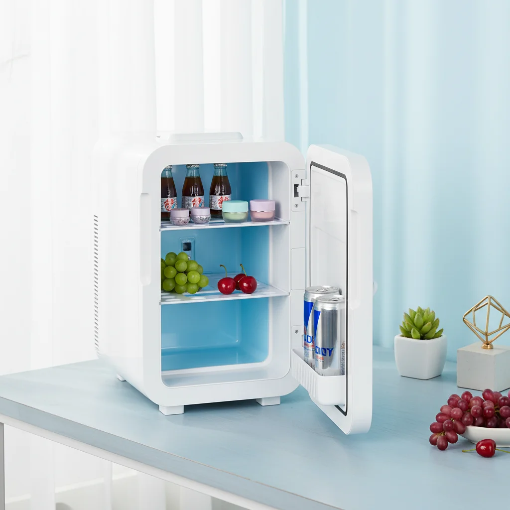 Mini Refrigerador de Doble Núcleo de 20L, 12V/220V, Enfriador y Calentador para Auto y Hogar, con Pantalla Digital, Bajo Nivel de Ruido, Portátil, Ahorro de Energía, Ecológico