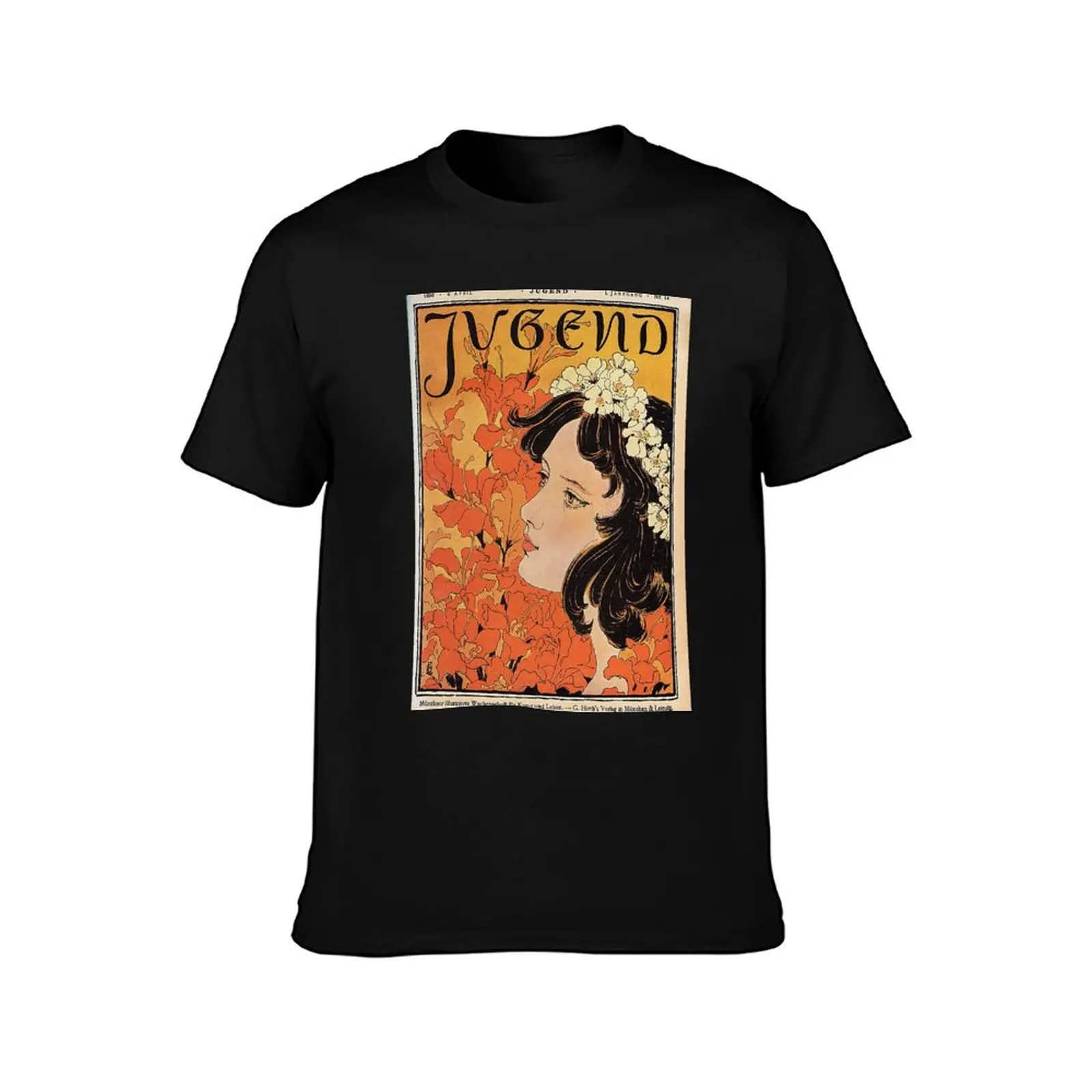 The weekly magazine Jugend No. 14 - Otto Eckmann - 1896 T-Shirt Casual Fashion Short Sleeve Cotton T-Shirt