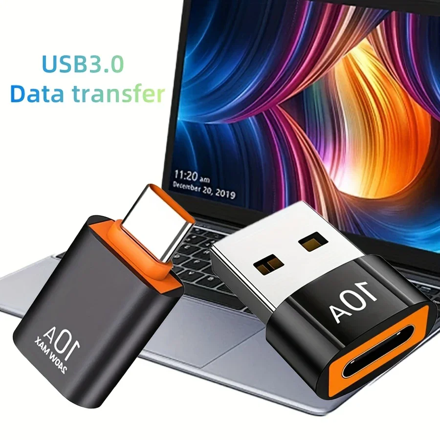 Adaptador USB A a USB C OTG 10A, convertidor tipo C a USB, adaptador USB 3,0 para Xiaomi 14 MacBook, conector OTG USB a tipo C