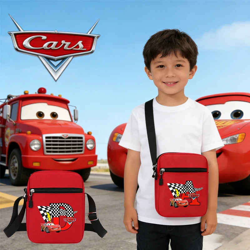 

Мини-сумка через плечо Disney Pixar Cars Lightning Mcqueen, маленькая нейлоновая сумка через плечо, оксфордская сумка-мессенджер для телефона, боковая сумка на слинге, нагрудная сумка