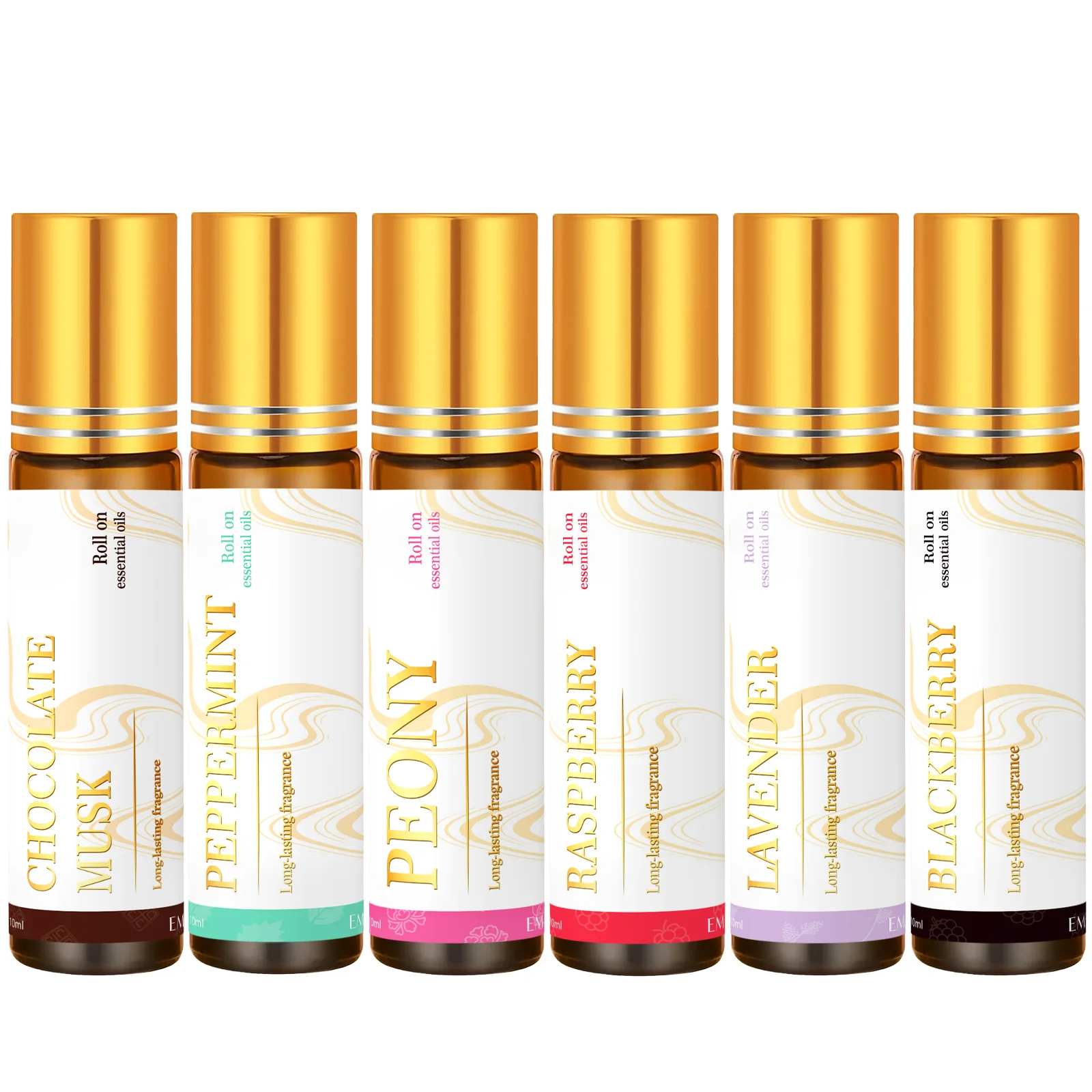 6PC/3PC 10ml Roller Fragrance Oils Chocolate Musk Lollipop Vanilla Coconut Cookie Lavender Cotton Candy Raspberry Cherry Gfits