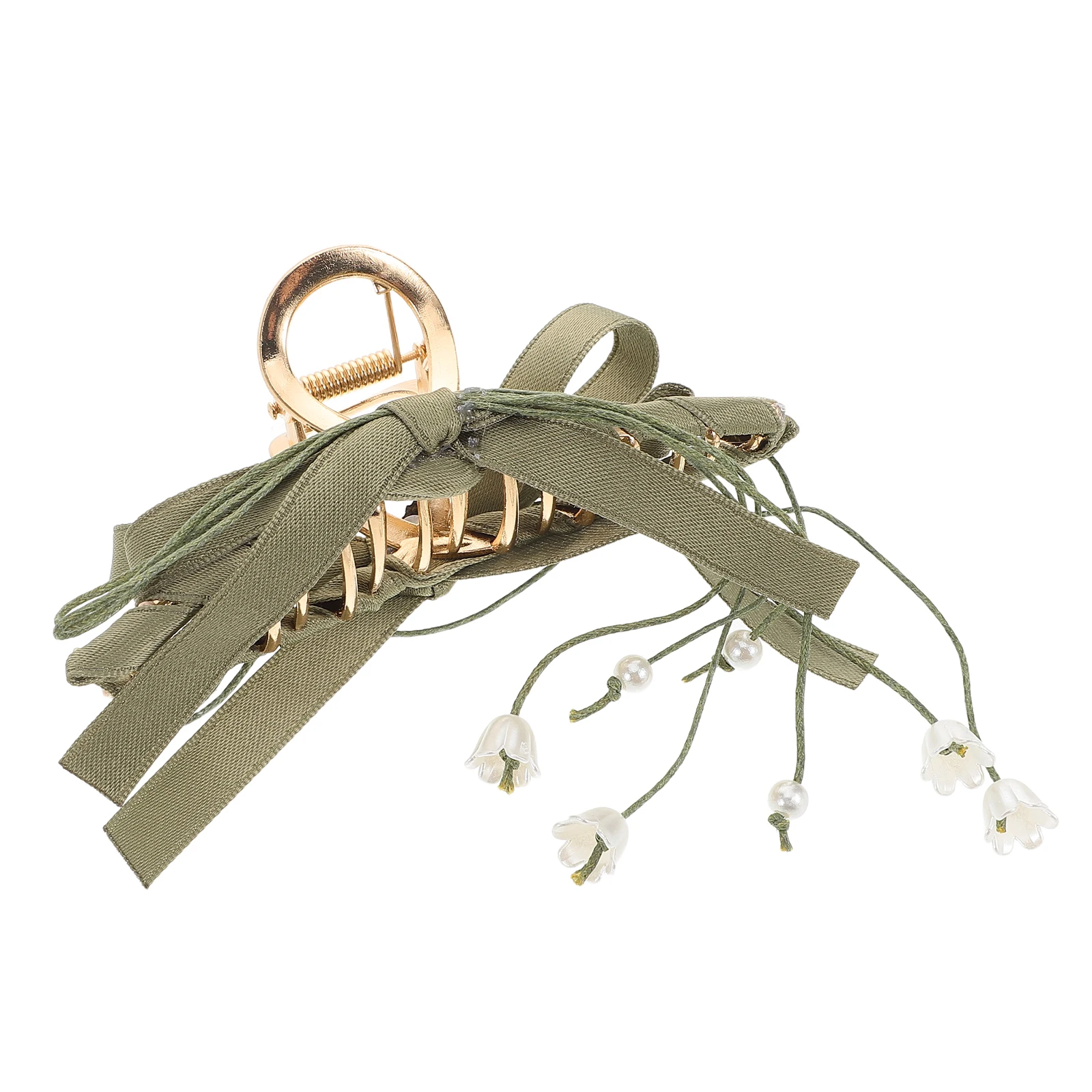 

Advanced Shark Clip Large Metal Flower Tassel Claw Grip For Thick Hair Elegant Floral Barrette Non-Slip Ponytail Holder