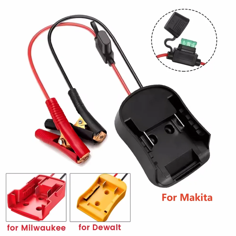 Power Wheels Adapter for Dewalt Makita  Battery Dewalt Adapter with Switch Fuse & Wire Terminals 12AWG Wire DIY Ride On Truck RC