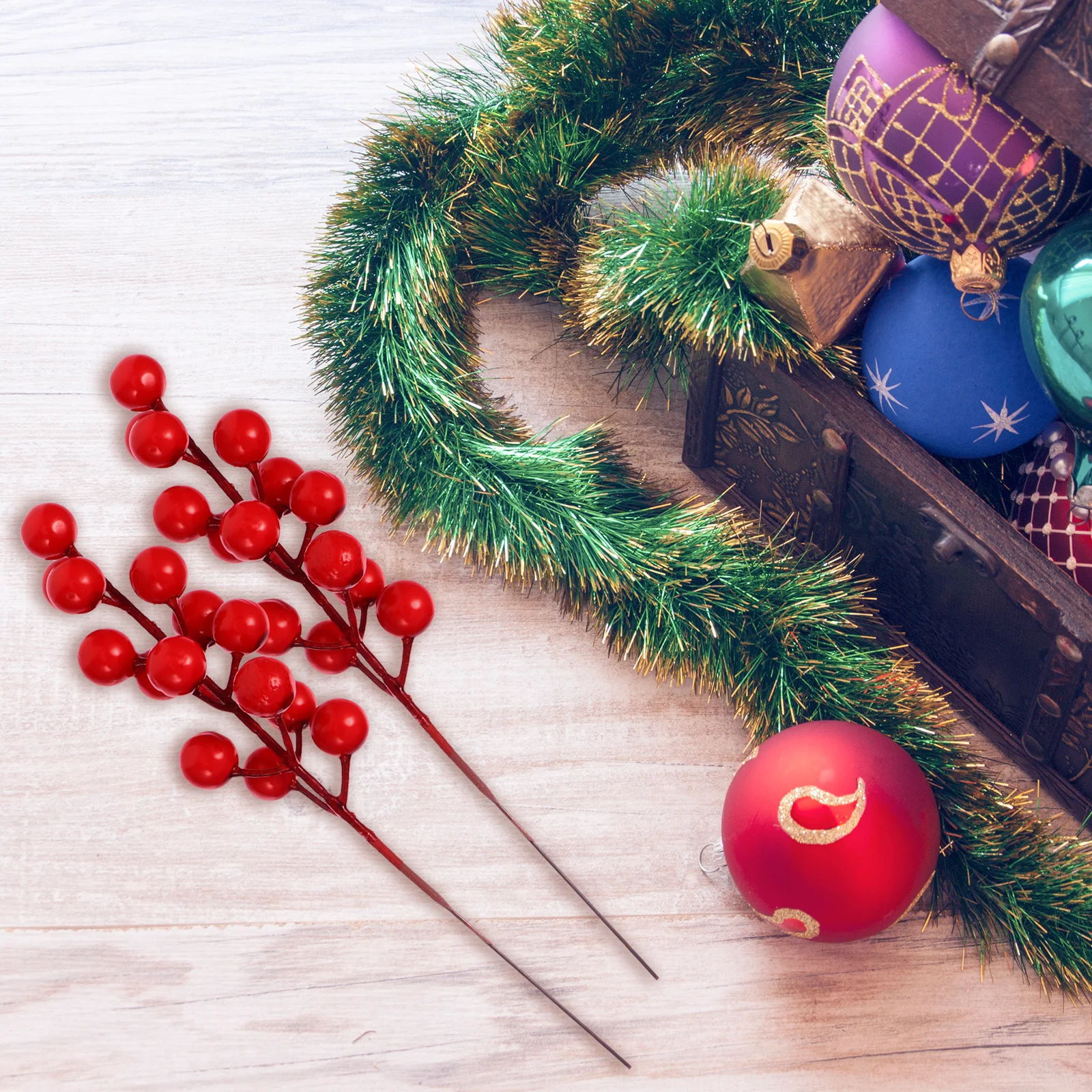 

Artificial Branches Home Decor Decorative Berry Red Decoration Christmas Decorations