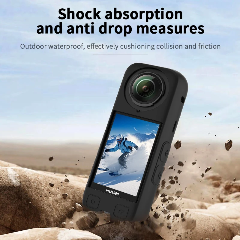 Tapa Protectora de cámara para Insta360 X4, funda de silicona para lente, carcasa anticaída para cámara deportiva, accesorios para Insta 360 X4
