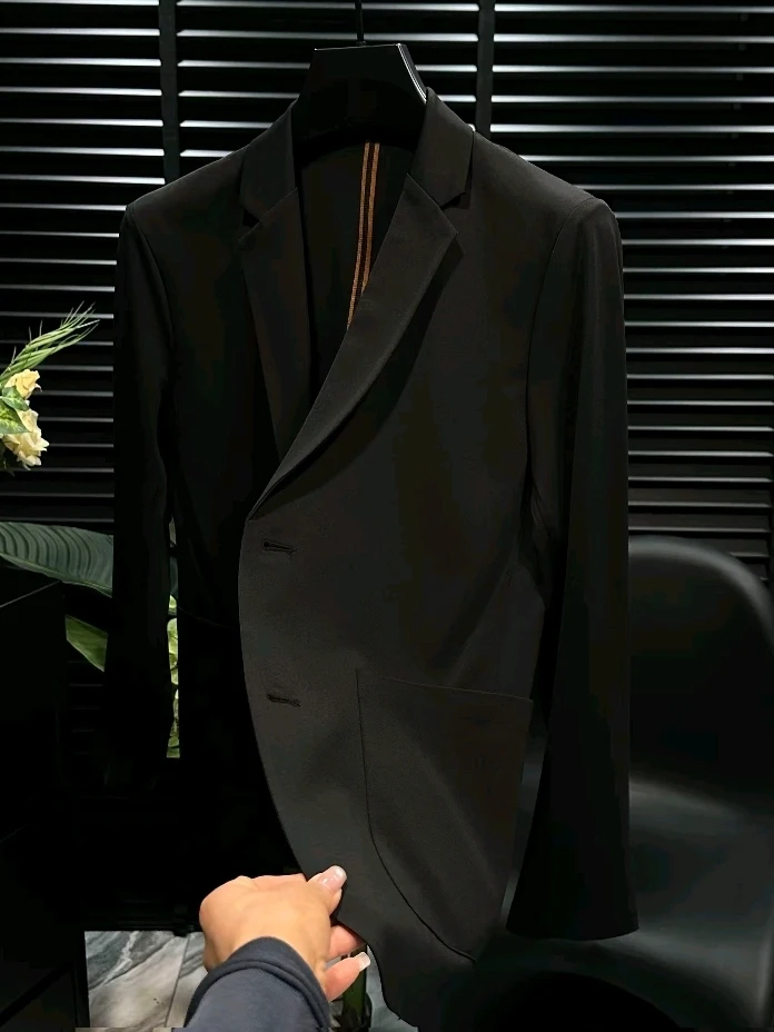 

Мужской деловой костюм Slim Fit Весна 2026: модный, универсальный, не требующий глажки, эластичный, повседневный, антибактериальный