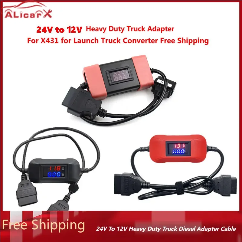 for Launch X431 Heavy Duty Truck Diesel Adapter 12V-24V Cable Truck Converter Fast Free Shipping