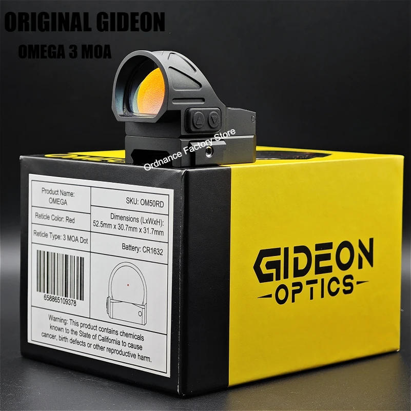 Original Gideon Optics OMEGA 3 MOA Red Dot Sight Shake Awake Parallax Free R-MR Footprint Scope For Glock Pistol Shotgun Weapons