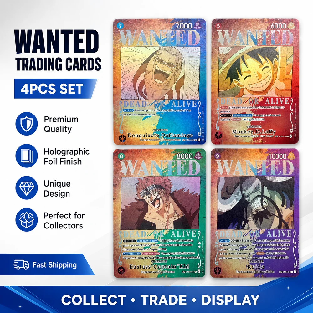 DIY Proxy Anime OPCG Collection Card Wanted ST01-012 SP Eng Monkey D.luffy Kaido Parallel Super Rare Special Character Foil Card