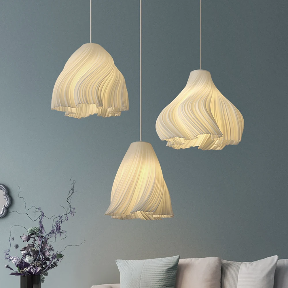 Modern 3D printing Kitchen Bar LED Pendant Lights Bedroom Bedside Chandelier Bedroom Study Restaurant Island Cafe Hanging Light