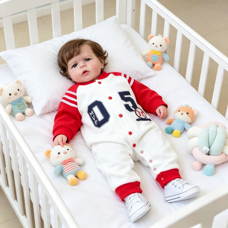 

Кукла-реборн 60 см Sandie с ручной росписью, 3D-кожей с видимыми венами, реалистичная, как живая