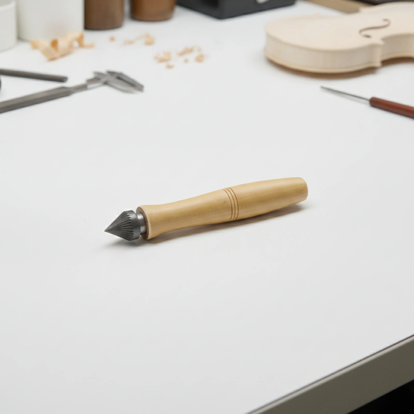 Peg-Hole Chamfering Tool Long-Lasting Peg Hole Chamferer with Wood Handle Handheld Chamfer Tool Smooth Compact for Violin Makers