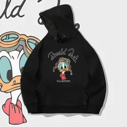 Felpe maschili modello adorabile di moda Donald Duck Loose Disney Cartoon Clothes felpe con cappuccio da uomo accogliente autunno inverno popolare Pullover