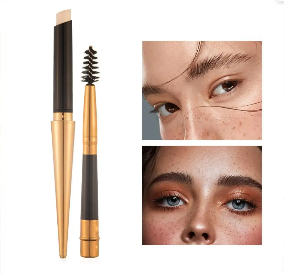 Eyebrow Pencil Natural Waterproof No blooming Rotating Automatic Eye Brow Pencil with Brush Brown Beauty Cosmetic Tool T2404